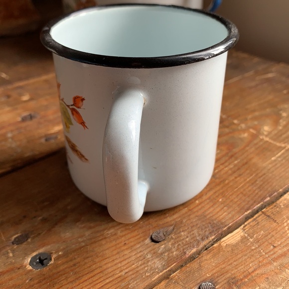 Antique Enameled Coffee Cup - Picture 4 of 9